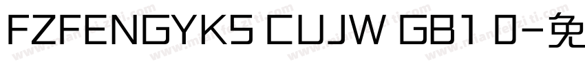 FZFENGYKS CUJW GB1 0字体转换